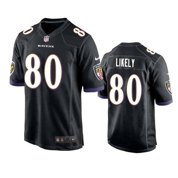 Men's Baltimore Ravens #80 Isaiah Likely Black Game Jersey